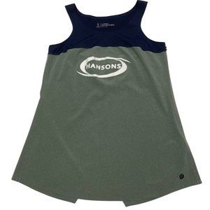 BROOKS Women's Running Colorblock  Split back Tank Top Reflective Size S NWT